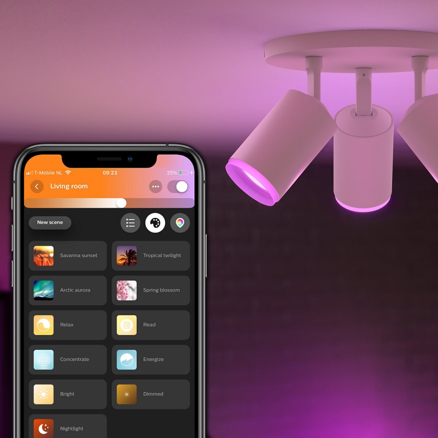 Philips - LED RGBW Pritemdomi akcentiniai šviestuvai Hue FUGATO 3xGU10/5,7W/230V
