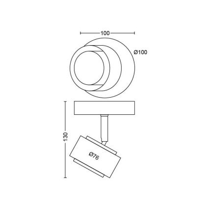 Philips 50651/30/P0 - LED Akcentinis šviestuvas FERANO LED/4,3W/230V