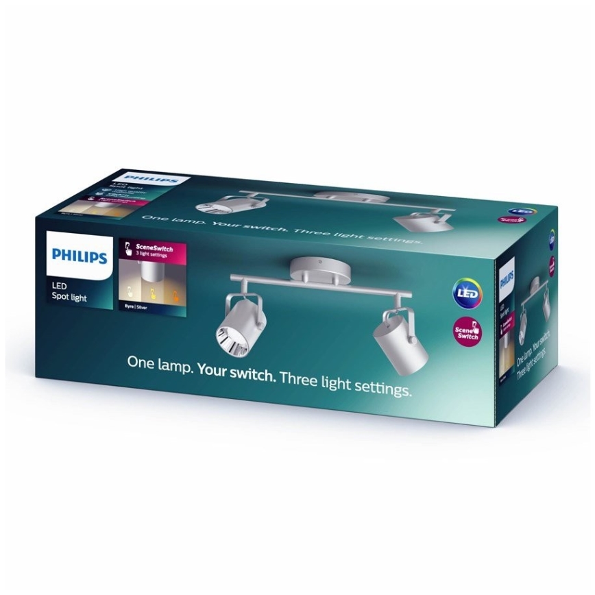 Philips 50662/14/P0 - LED akcentinis šviestuvas BYRE 2xLED/4,3W/230V 2200/2500/2700K