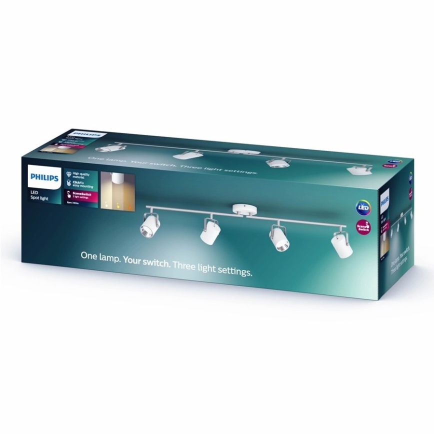 Philips - LED taškinis šviestuvas 4xLED/4,3W/230V 2200/2500/2700K