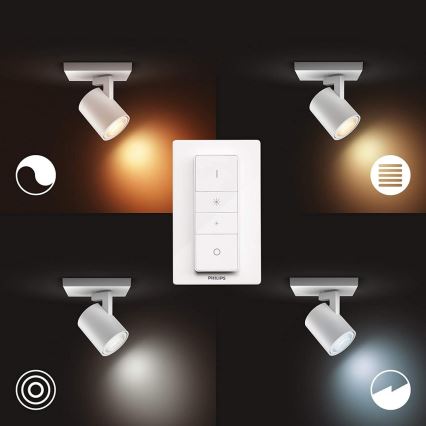 Philips - LED reguliuojamas šviestuvas Hue RUNNER 1xGU10/5W/230V + nuotolinio valdymo pultas