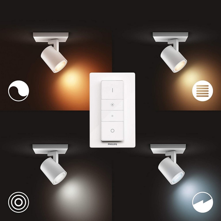Philips - LED reguliuojamas šviestuvas Hue RUNNER 1xGU10/5W/230V + nuotolinio valdymo pultas