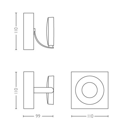 Philips 53170/31/P0 - Reguliuojamas akcentinis šviestuvas MYLIVING CLOCKWORK 1xLED/4,5W