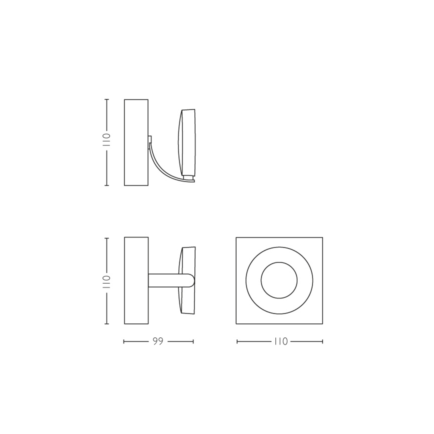 Philips 53170/31/P0 - Reguliuojamas taškinis šviestuvas MYLIVING CLOCKWORK LED/4,5W