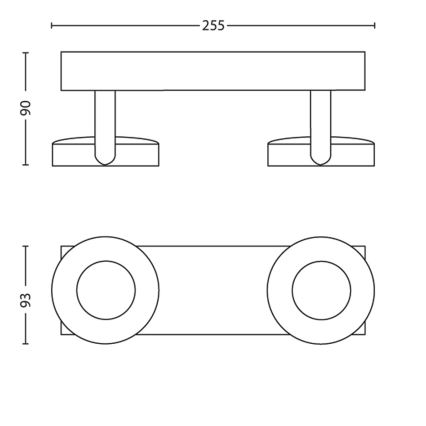 Philips - LED pritemdomas akcentinis apšvietimas 2xLED/4,5W/230V