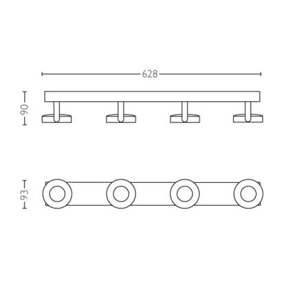 Philips - Reguliuojamas akcentinis šviestuvas 4xLED/4.5W