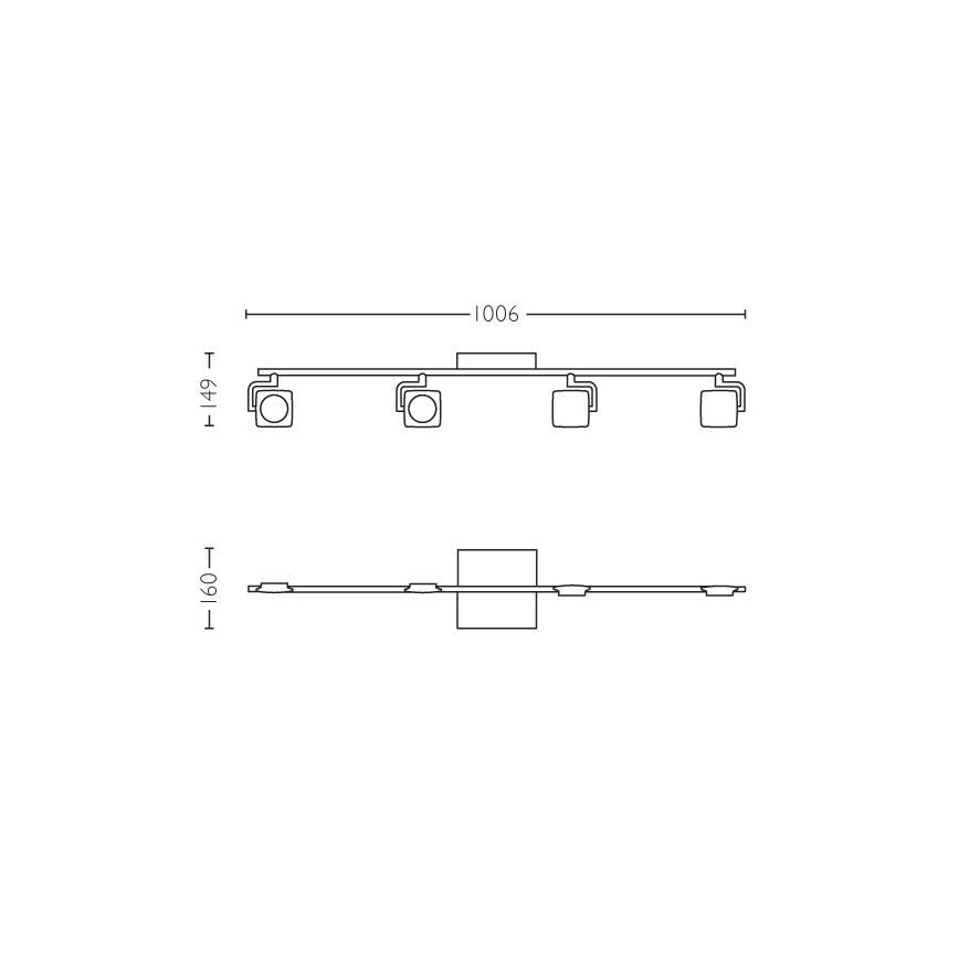 Philips 53194/48/P0 - LED akcentinis šviestuvas MILLENNIUM 4xLED/4,5W/230V