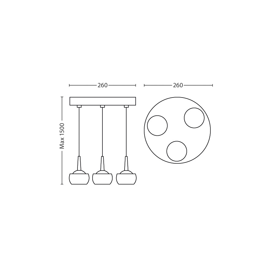 Philips 53223/11/16 - Kabinamas LED šviestuvas CYPRESS 3xLED/3W/230V