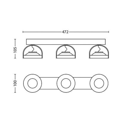 Philips - LED pritemdomas akcentinis apšvietimas 3xLED/4,5W/230V