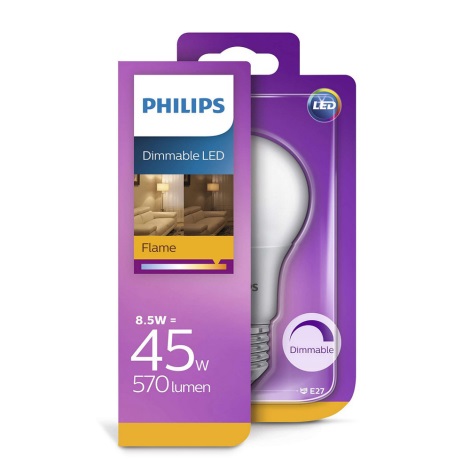 Philips 538627 - LED pritemdoma elektros lemputė E27/8,5W/230V 2000K