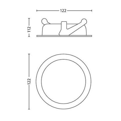 Philips - LED Pritemdomas įmontuojamas šviestuvas /4,5W/230V