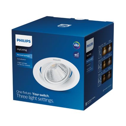 Philips - LED Reguliuojamas įleidžiamas šviestuvas SCENE SWITCH 1xLED/3W/230V 2700K