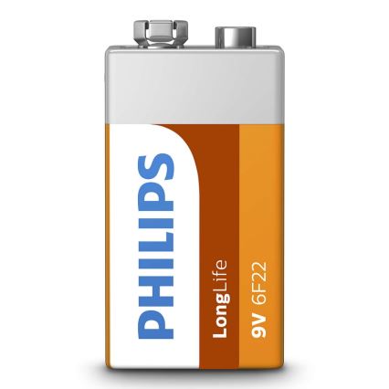 Philips 6F22L1B/10 - Cinko chlorido baterijos  6F22 LONGLIFE 9V 150mAh