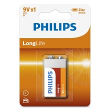 Philips 6F22L1B/10 - Cinko chlorido baterijos  6F22 LONGLIFE 9V