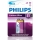 Philips 6FR61LB1A/10 - Ličio baterijos  6LR61 LITHIUM ULTRA 9V 600mAh