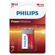 Philips 6LR61P1B/10 - šarminės baterijos  6LR61 POWER ALKALINE 9V