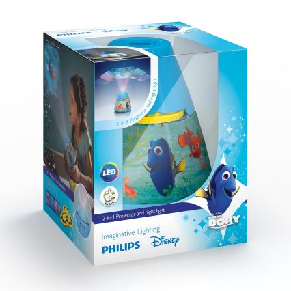 Philips 71769/90/16 - Vaikiškas LED prožektorius DISNEY DORY LED/0,1W/3xAAA