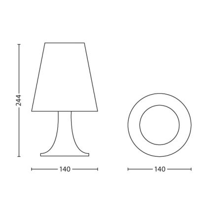 Philips - Vaikiškas LED stalo šviestuvas 1xLED/2,3W/230V