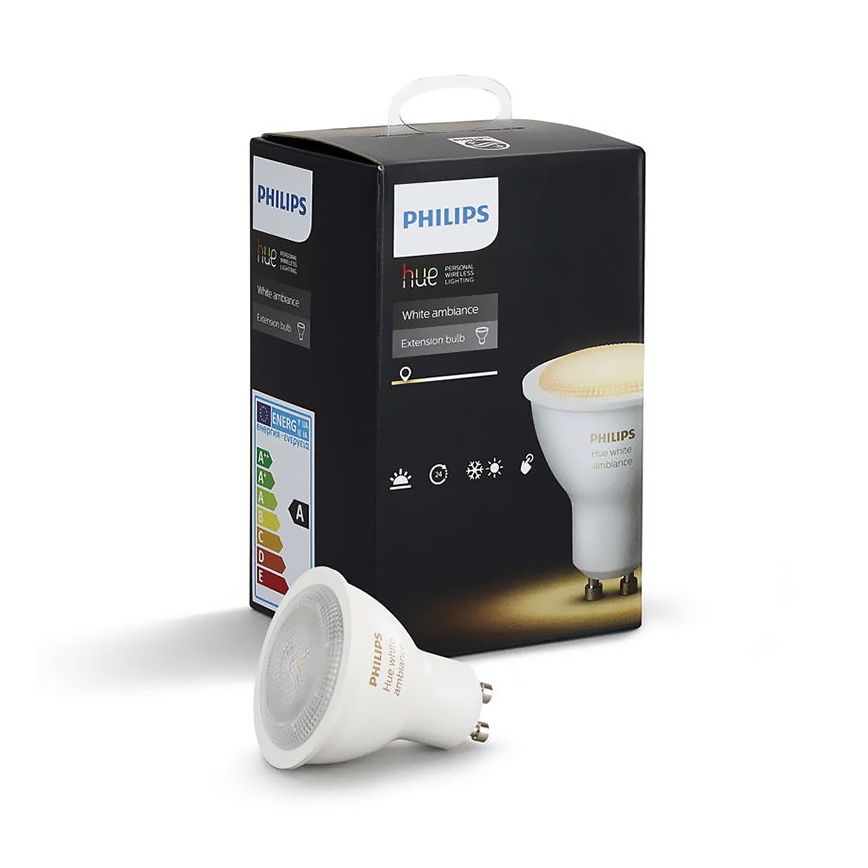 Philips - Pritemdoma LED lemputė Hue WHITE AMBIANCE 1xGU10/5,5W