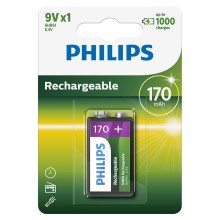 Philips 9VB1A17/10 - įkraunamos baterijos MULTILIFE NiMH/9V/170 mAh