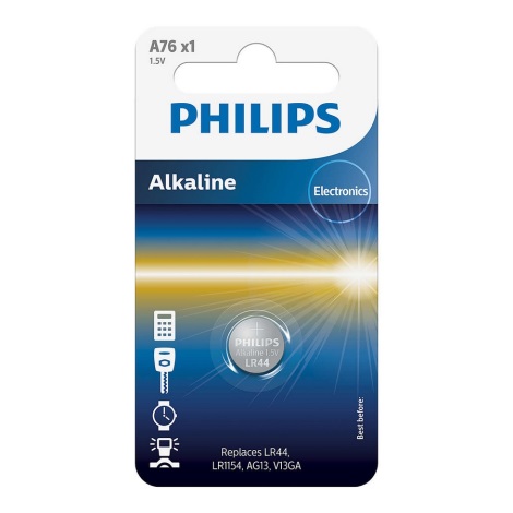 Philips A76/01B - šarminės baterijos  (tabletė) MINICELLS 1,5V 155mAh