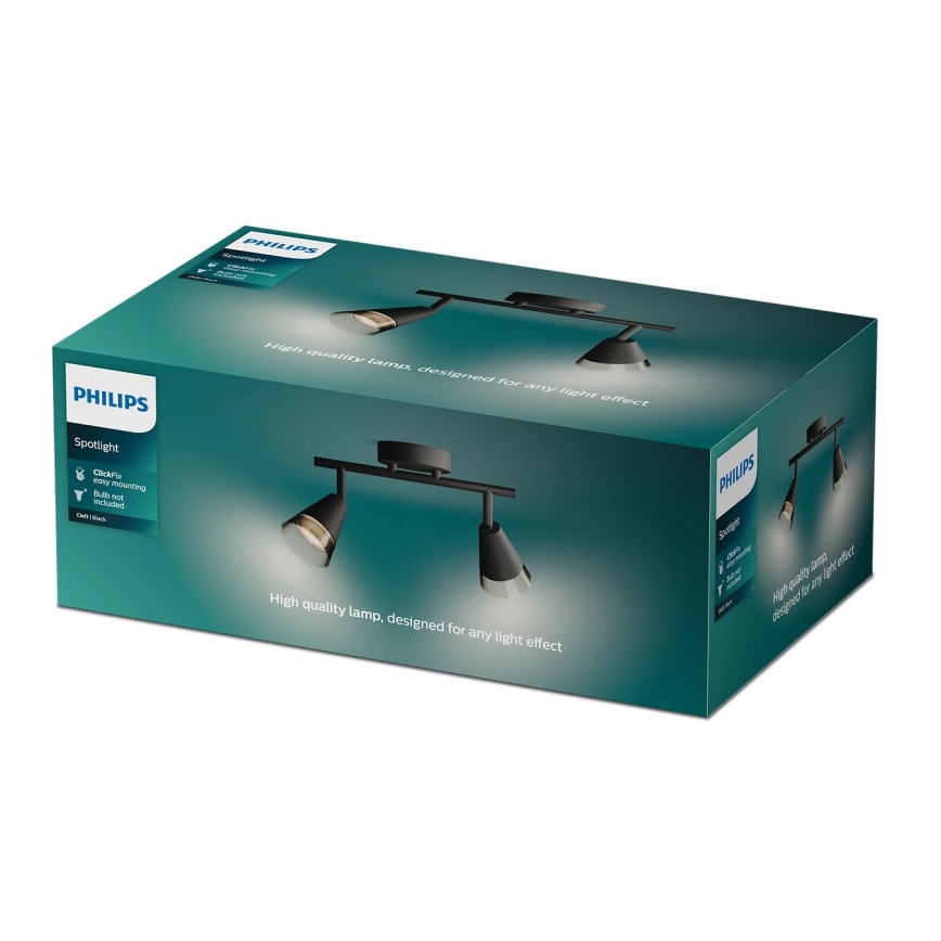 Philips - Akcentinis apšvietimas CLEFT 2xGU10/5W/230V