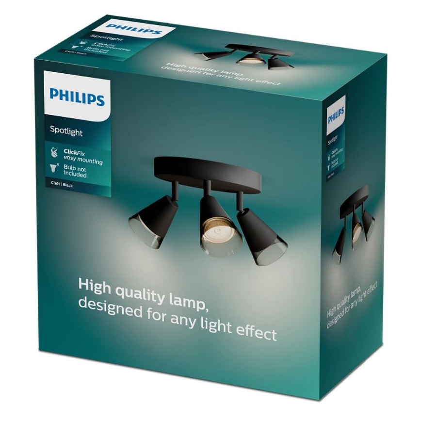 Philips - Akcentinis apšvietimas CLEFT 3xGU10/5W/230V