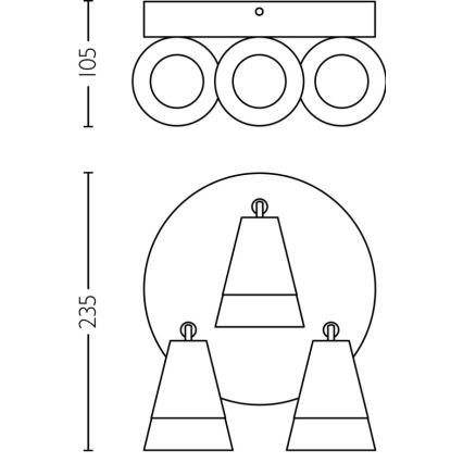Philips - Akcentinis apšvietimas CLEFT 3xGU10/5W/230V