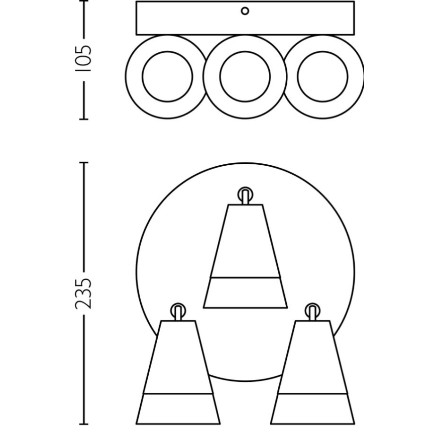 Philips - Akcentinis apšvietimas CLEFT 3xGU10/5W/230V