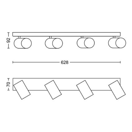 Philips - Akcentinis apšvietimas 4xGU10/5,5W/230V