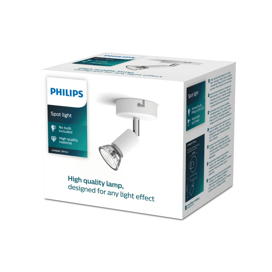 Philips - Akcentinis apšvietimas 1xGU10/50W/230V balta
