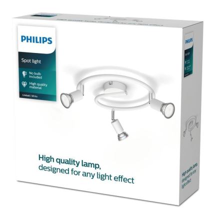 Philips - Akcentinis apšvietimas 3xGU10/50W/230V balta