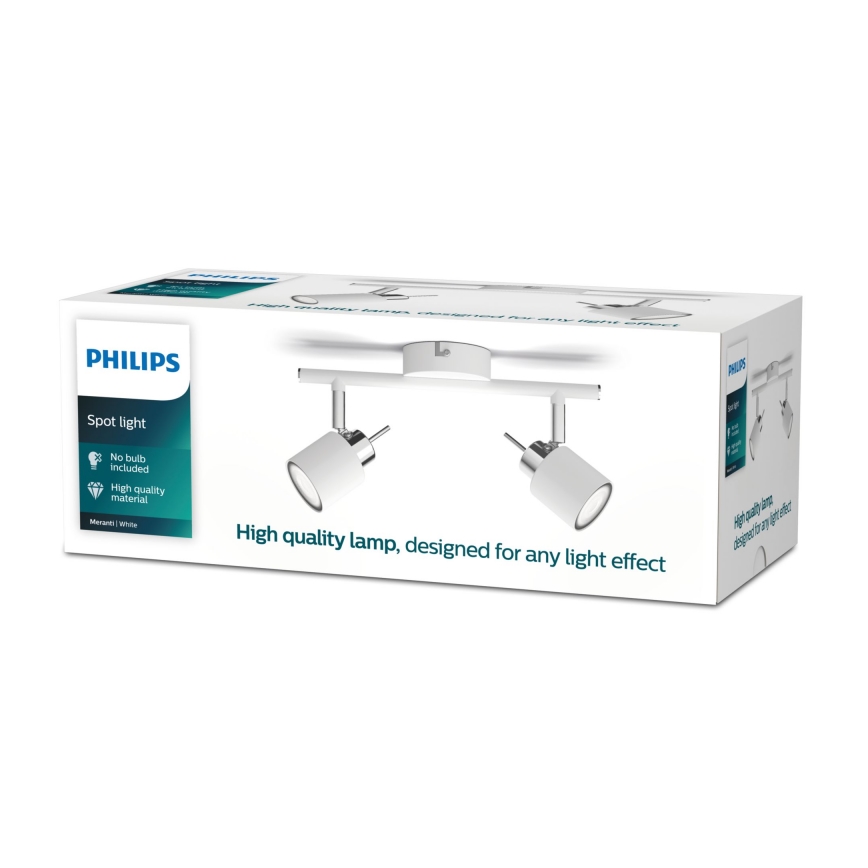 Philips - Akcentinis apšvietimas 2xGU10/35W/230V balta