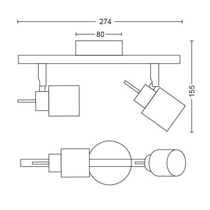 Philips - Akcentinis apšvietimas 2xGU10/35W/230V balta