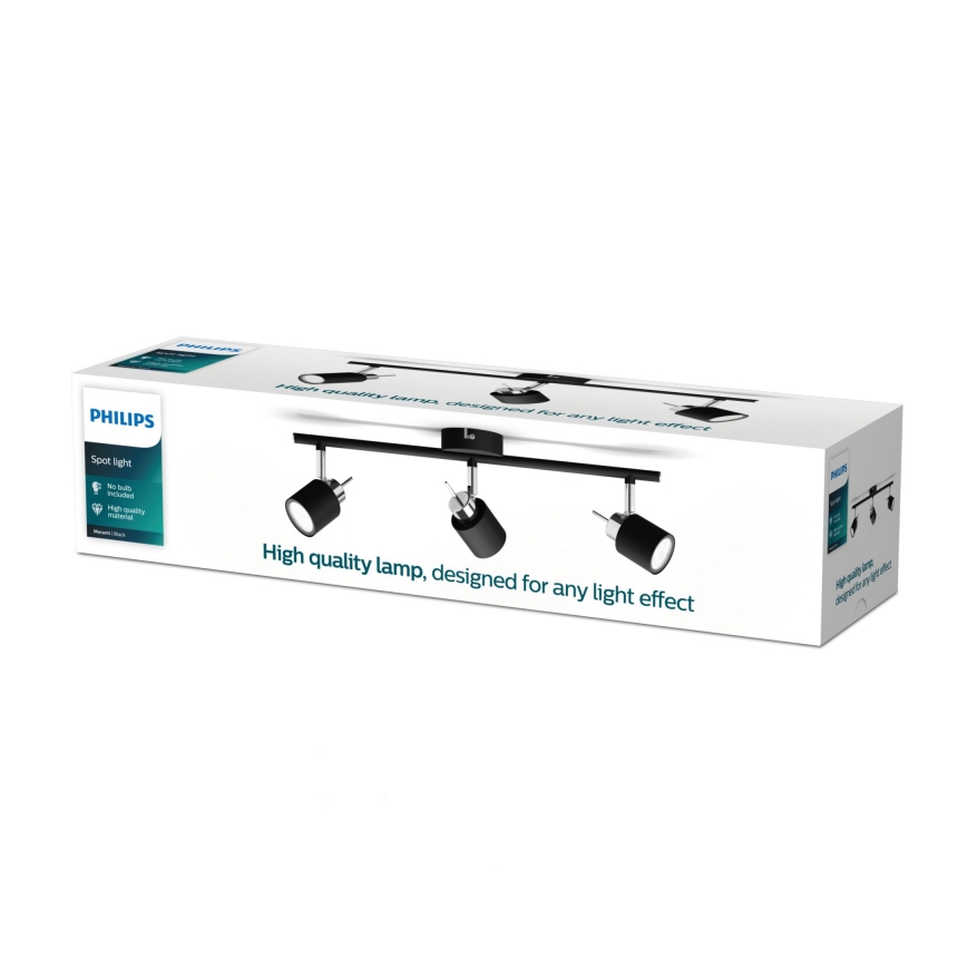 Philips - Akcentinis apšvietimas 3xGU10/35W/230V juoda