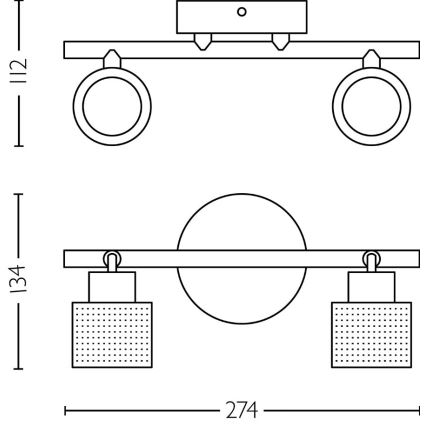 Philips - Akcentinis apšvietimas NIALL 2xGU10/5W/230V juoda/žalvaris