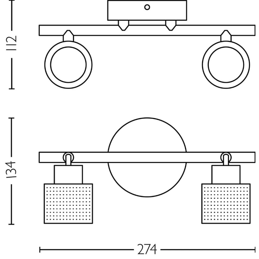 Philips - Akcentinis apšvietimas NIALL 2xGU10/5W/230V juoda/žalvaris