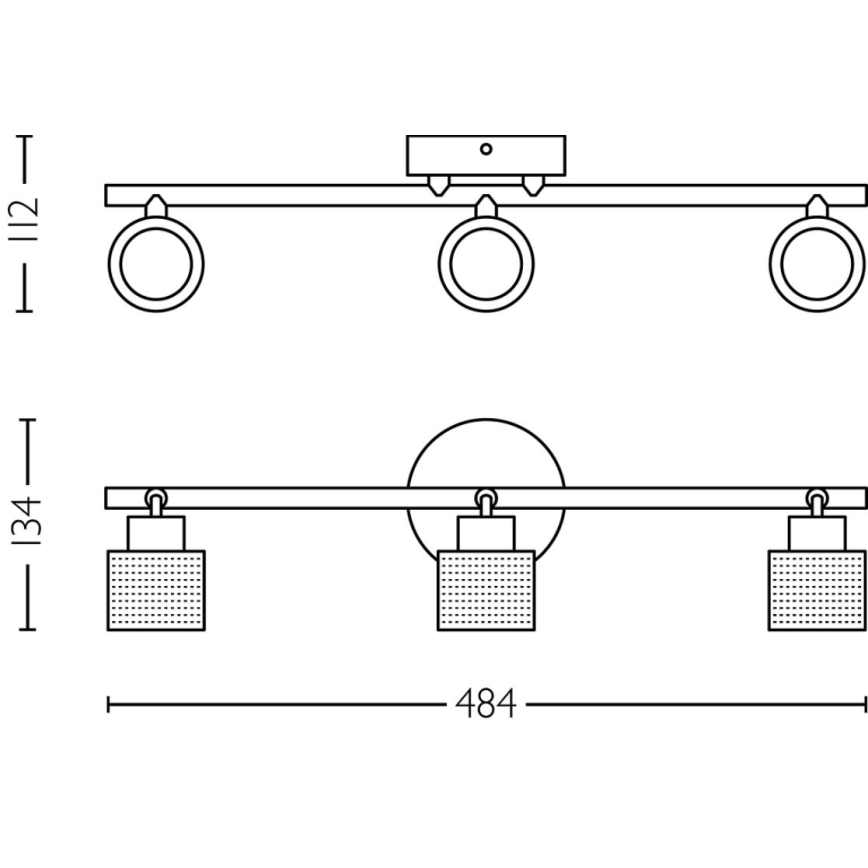 Philips - Akcentinis apšvietimas NIALL 3xGU10/5W/230V juoda/žalvaris
