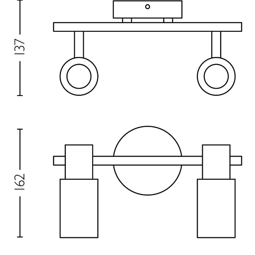 Philips - Akcentinis apšvietimas PALMS 2xE14/25W/230V