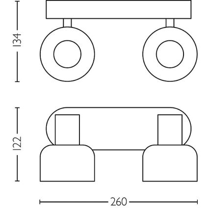 Philips - Akcentinis apšvietimas SLEET 2xE14/25W/230V