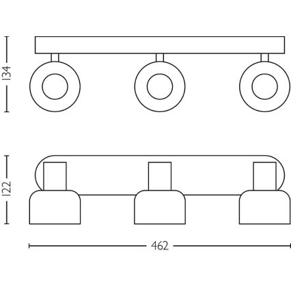 Philips - Akcentinis apšvietimas SLEET 3xE14/25W/230V