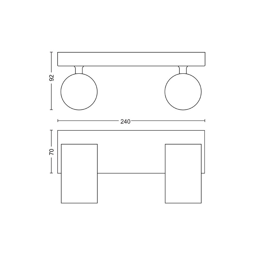 Philips - Akcentinis šviestuvas KOSIPO 2xGU10/5,5W/230V baltas