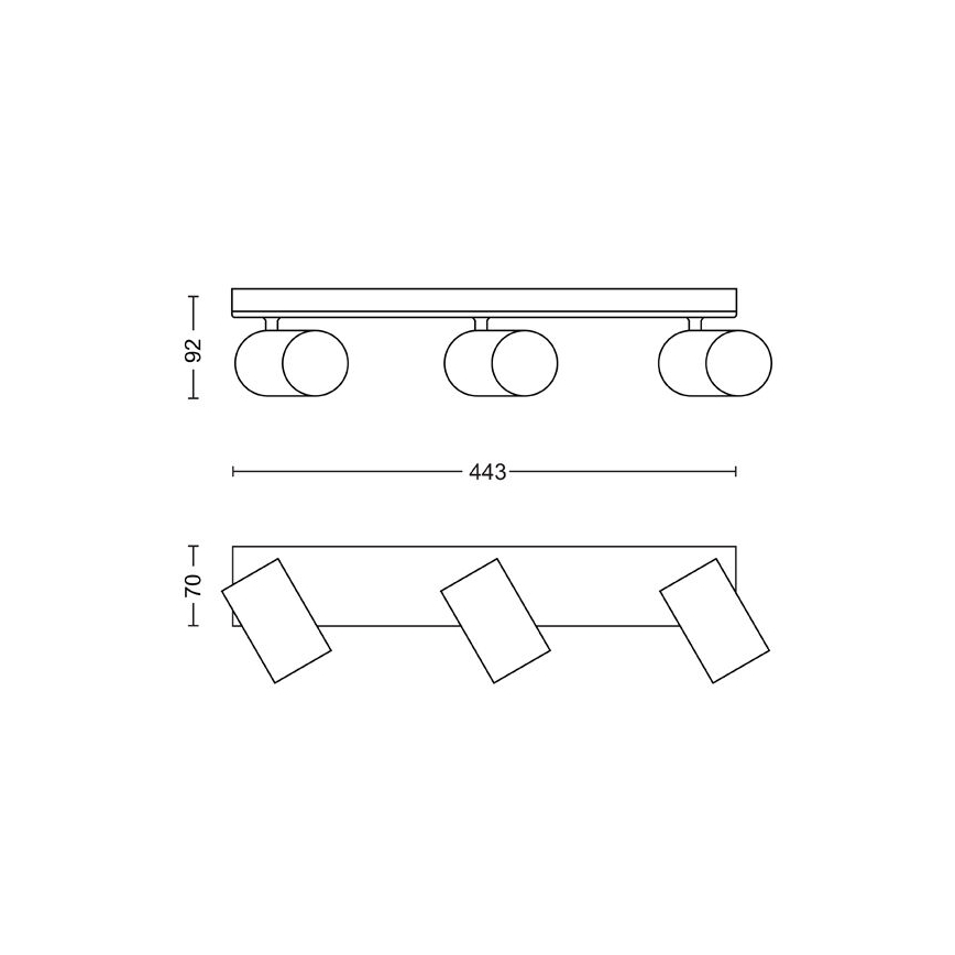 Philips - Akcentinis šviestuvas KOSIPO 3xGU10/5,5W/230V baltas