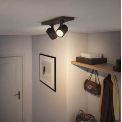 Philips - Akcentinis šviestuvas RUNNER 2xGU10/20W/230V juodas