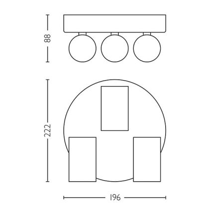 Philips - Akcentinis vonios šviestuvas IDRIS 3xGU10/5W/230V IP44 balta