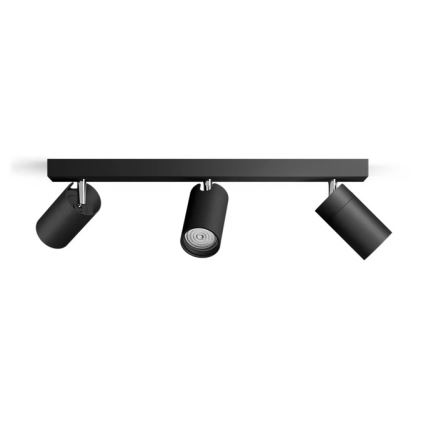 Philips - Akcentinis vonios šviestuvas IDRIS 3xGU10/5W/230V IP44 juoda