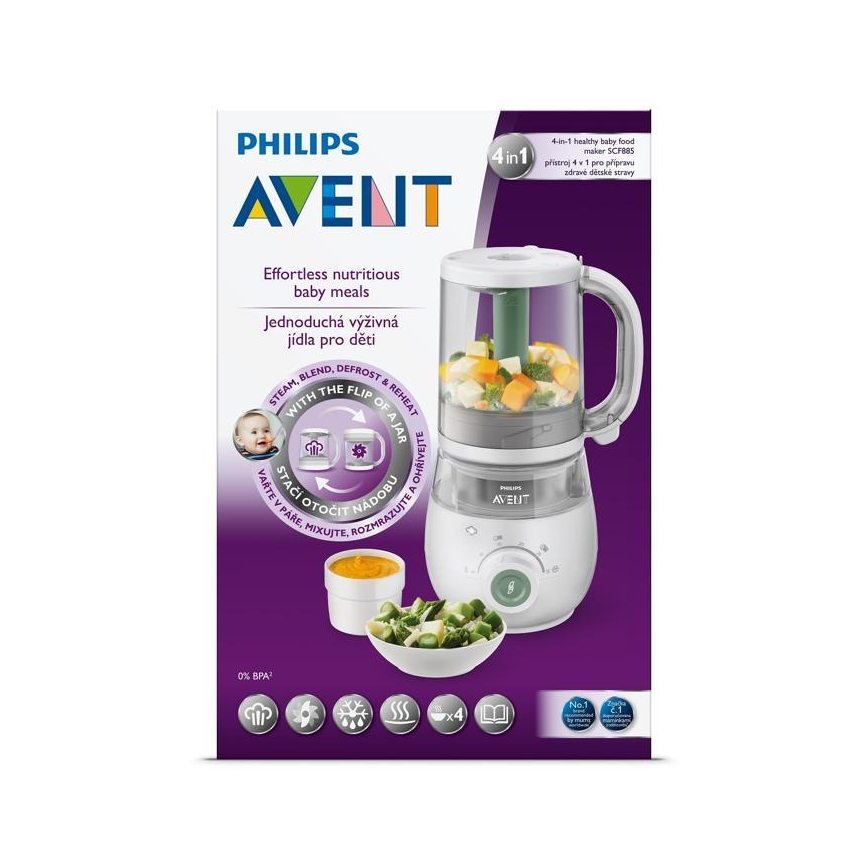 Philips Avent - Garų puodas su maišytuvu 4in1