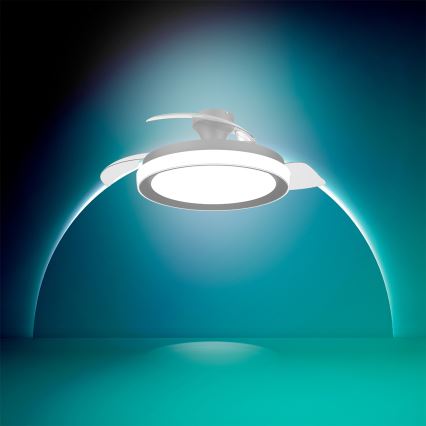 Philips - reguliuojamas LED lubinis šviestuvas su ventiliatoriumi BLISS LED/35W/230V juodas + nuotolinis pultas