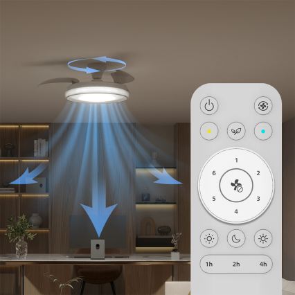 Philips - LED reguliuojamas lubinis šviestuvas su ventiliatoriumi BLISS LED/35W/230V baltas + nuotolinis valdymas