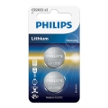 Philips CR2032P2/01B - 2 vnt. Lityminė mygtukinė baterija CR2032 MINICELLS 3V 240mAh